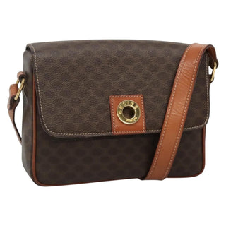 Celine Vintage Macadam Shoulder Bag Canvas