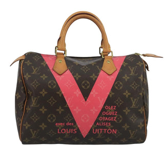Louis Vuitton Speedy Handbag Limited Edition V Monogram Canvas