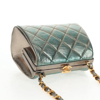 Chanel Vintage Chain Frame Bag Quilted Lambskin