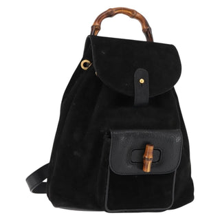 Gucci Vintage Bamboo Backpack Suede