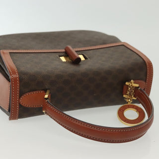 Celine Vintage Convertible Top Handle Bag Macadam Coated Canvas