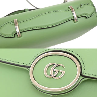 Gucci Petite GG Flap Shoulder Bag Leather