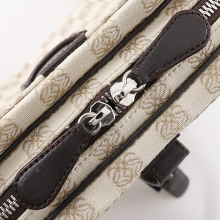 Loewe Vintage Anagram Handbag Canvas with Leather