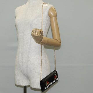 Fendi Monster Wallet on Chain Studded Leather