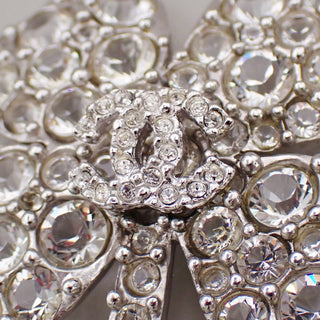 Chanel Coco Clover Brooch Crystal Embellished Metal
