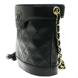 Chanel Vintage Tassel Box Bag Quilted Leather