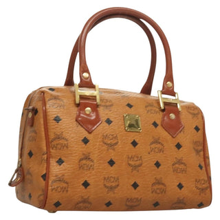 MCM Visetos Handbag Canvas and Leather