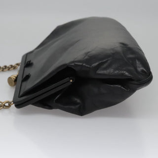 Chanel Kisslock Chain Frame Shoulder Bag Glazed Calfskin