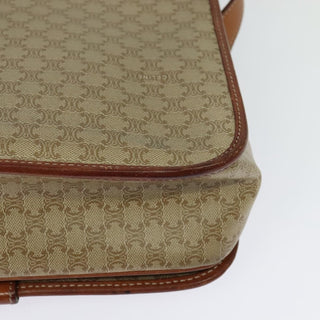 Celine Vintage Macadam Shoulder Bag Canvas and Leather