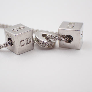 Christian Dior CD Logo necklace Silver-Plated