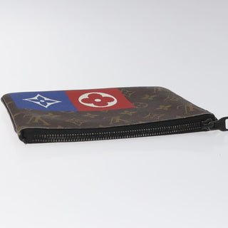 Louis Vuitton Zipped Pouch Limited Edition Logo Story Monogram Canvas