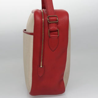 Hermes Victoria Messenger Bag Toile with Leather