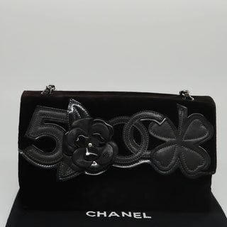 Chanel Camellia No.5 Chain Flap Bag Velvet