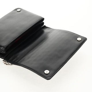 Prada Grommet Chain Flap Shoulder Bag Tessuto with Soft Calf