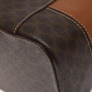 Celine Vintage Double Zip Vanity Case Macadam Coated Canvas