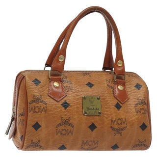 MCM Visetos Handbag Canvas and Leather