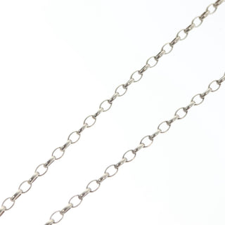 Gucci Engraved Interlocking G Chain Link Pendant Necklace Sterling Silver