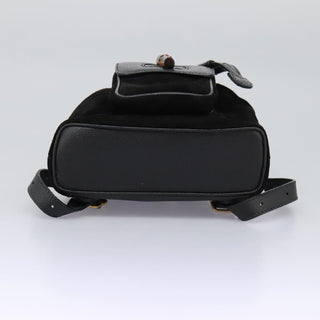 Gucci Vintage Bamboo Backpack Suede