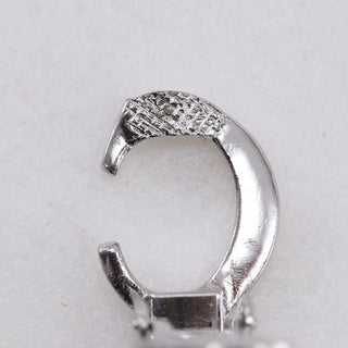 Christian Dior CD logo clip earrings Silver -plated metal