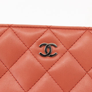 Chanel Classic Double Pocket Zip Pouch Quilted Lambskin