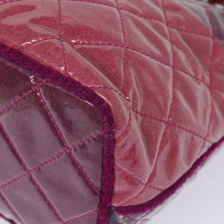 Chanel Funny Tweed Patchwork Tote Quilted Vinyl