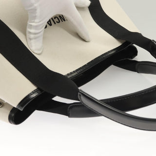 Balenciaga Navy Cabas Canvas with Leather