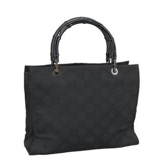 Gucci Vintage Bamboo Handle Tote GG Nylon