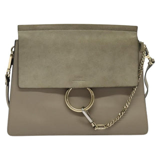 Chloe Faye Shoulder Bag Leather and Suede