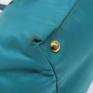 Prada Logo Bow Tote Tessuto with Leather