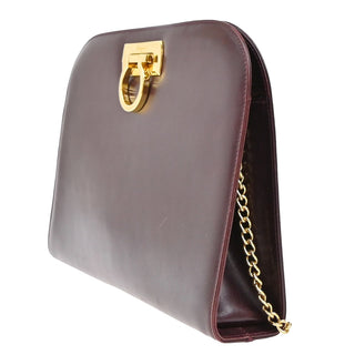 Salvatore Ferragamo Gancini Chain Shoulder bag Leather