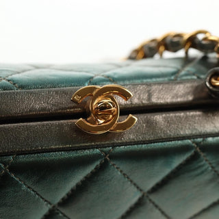 Chanel Vintage Chain Frame Bag Quilted Lambskin