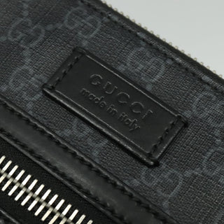 Gucci Web Strap Front Zip Messenger Bag GG Coated Canvas