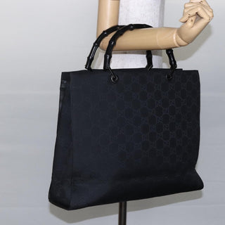 Gucci Vintage Bamboo Handle Tote GG Nylon