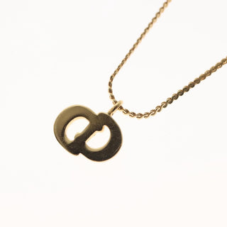 Christian Dior CD Pendant Necklace Gold-plated