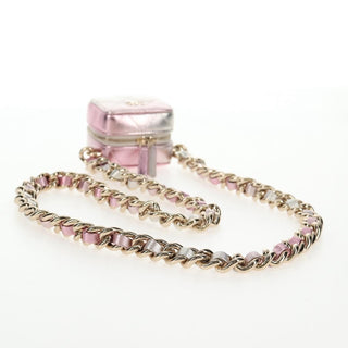 Chanel CC Cube Zip Clutch with Chain Handle Quilted Lambskin