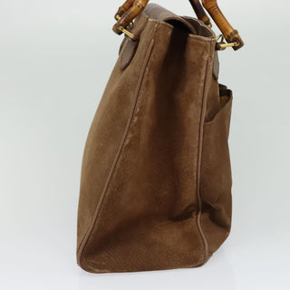 Gucci Bamboo Handle Tote Suede