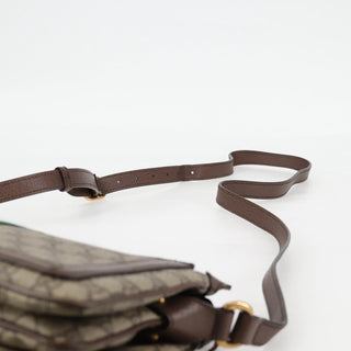 Gucci Ophidia Zip Shoulder Bag GG Coated Canvas