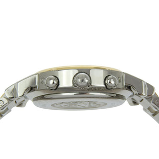 Hermes Clipper Chronograph Quartz Watch Stainless Steel with Plated Metal and Mother of Pearl