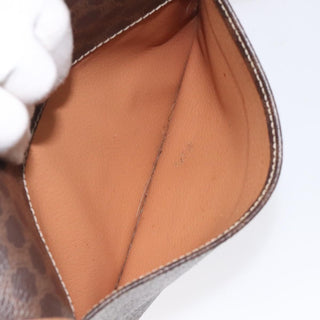 Celine Vintage Macadam Circle Logo Shoulder Bag Canvas and Leather