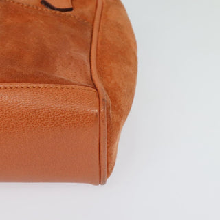 Gucci Vintage Bamboo Front Pocket Tote Suede