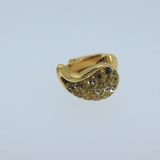 Christian Dior CD Tribales Drop Clip On Earrings Metal with Faux Pearls