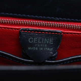 Celine Vintage Circle Logo Crossbody Bag Leather