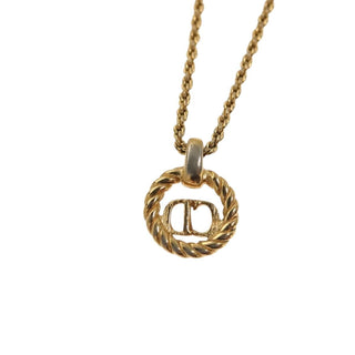Christian Dior CD Pendant Necklace Gold-plated