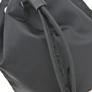 Prada Drawstring Wristlet Bucket Bag Tessuto