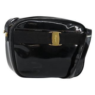 Salvatore Ferragamo Vala Shoulder Bag Patent Leather