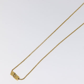 Christian Dior CD Cube Charms Pendant Necklace Metal with Crystals