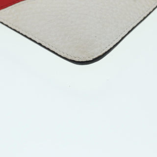 Fendi Mania Logo Zip Pouch Inlaid Leather