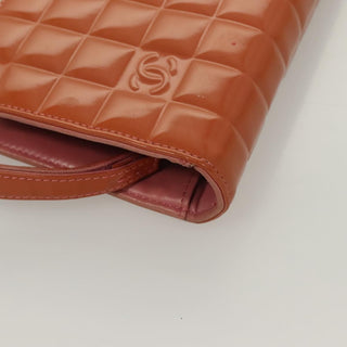 Chanel Chocolate Bar Clutch Quilted Patent