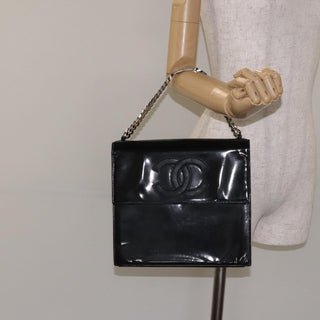 Chanel Vintage CC Box Flap Bag Patent Leather