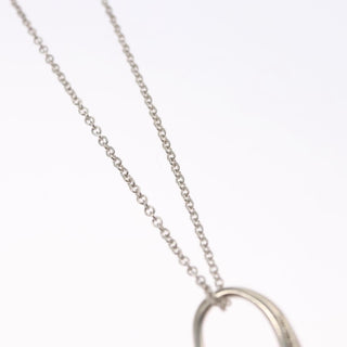 Tiffany & Co. Elsa Peretti Open Heart Pendant Necklace Sterling Silver